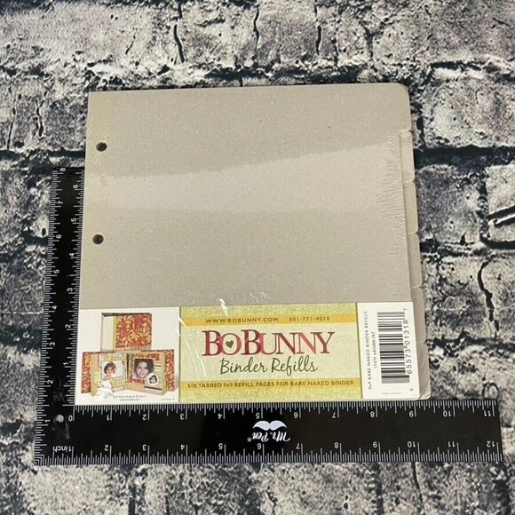 BoBunny Binder Refill Scrapbook 9x9 Photographs Crafting 6 Tabbed Pages - Picture 9 of 9